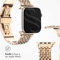 Selencia Bracelet dragon en acier Apple Watch Series 1 t/m 11 / SE / Ultra (44/45/46/49 mm) - Rose Doré