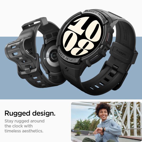 Spigen Rugged Armor™ Pro Case  Samsung Galaxy Watch 6 - 40 mm - Noir