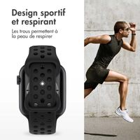 imoshion Bracelet sport⁺ Apple Watch Series 1 á 9 / SE (38/40/41 mm) | Series 10 / 11 (42 mm) - Taille S/M - Noir