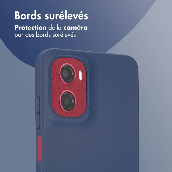 imoshion Coque Couleur Motorola Moto G05 / E15 - Bleu foncé