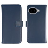 Selencia Étui portefeuille en cuir véritable Google Pixel 10a - Bleu foncé