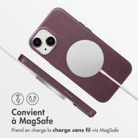 Accezz Coque arrière en cuir avec MagSafe Apple iPhone 14 - Heath Purple
