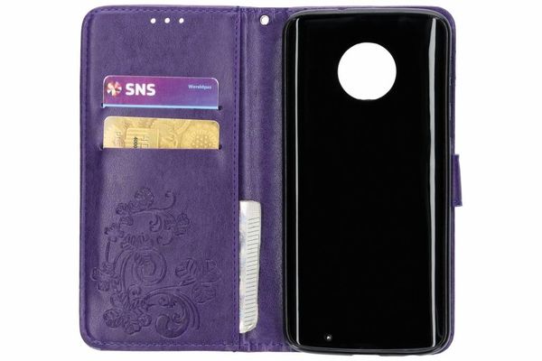 Etui de téléphone Fleurs de Trèfle Motorola Moto G6 Plus