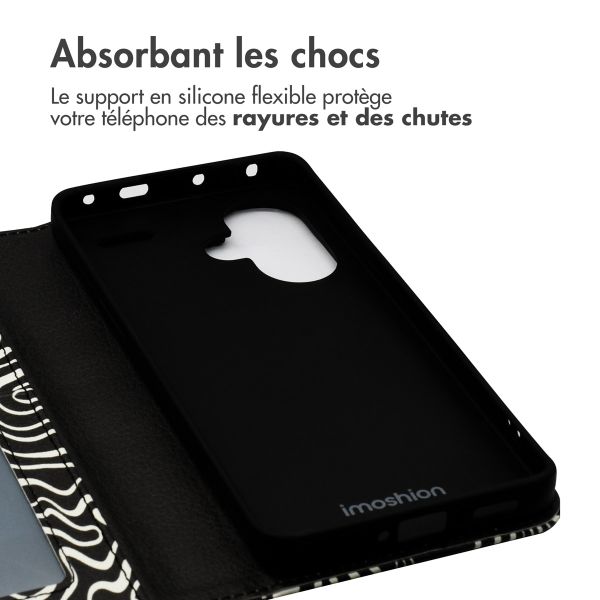 imoshion Étui de télephone portefeuille Design Xiaomi Redmi Note 13 Pro Plus (5G) - Black And White
