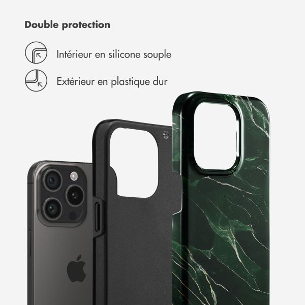 Selencia Coque arrière Vivid Tough iPhone 15 Pro - Chic Marble Quartz