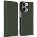 Accezz Étui de téléphone Slim Folio en cuir de qualité supérieure iPhone 14 Pro - Vert