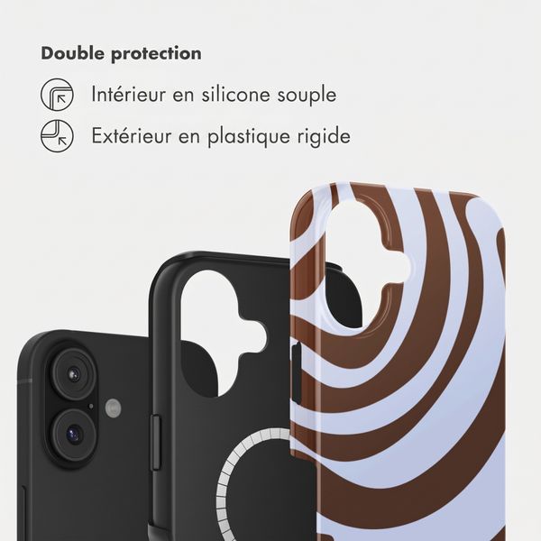 Selencia Coque arrière Vivid avec MagSafe Apple iPhone 17 - Dream Swirl Chocolate