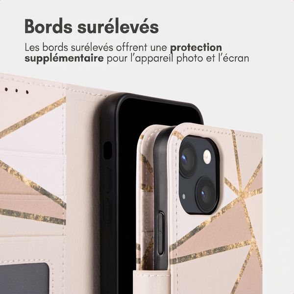 imoshion Étui de télephone portefeuille Design Apple iPhone 13 - Beige Graphic