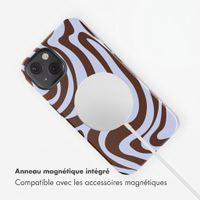 Selencia Coque arrière Vivid avec MagSafe Apple iPhone 13 - Dream Swirl Chocolate