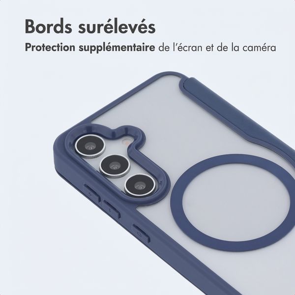 imoshion Bookcase transparente avec MagSafe Samsung Galaxy S25 / S24 - Bleu