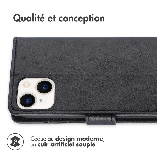 imoshion Étui de téléphone portefeuille Luxe iPhone 15 Plus - Noir