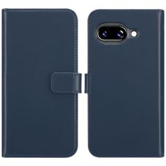 Selencia Étui portefeuille en cuir véritable Google Pixel 9A - Bleu