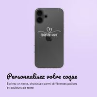 Coque personnalisée avec un cœur élégant iPhone 16 - Transparent