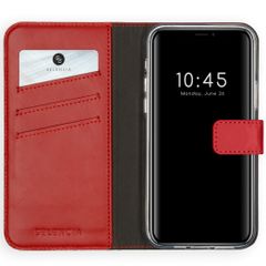 Selencia Étui portefeuille en cuir véritable Apple iPhone 12 Pro Max - Rouge