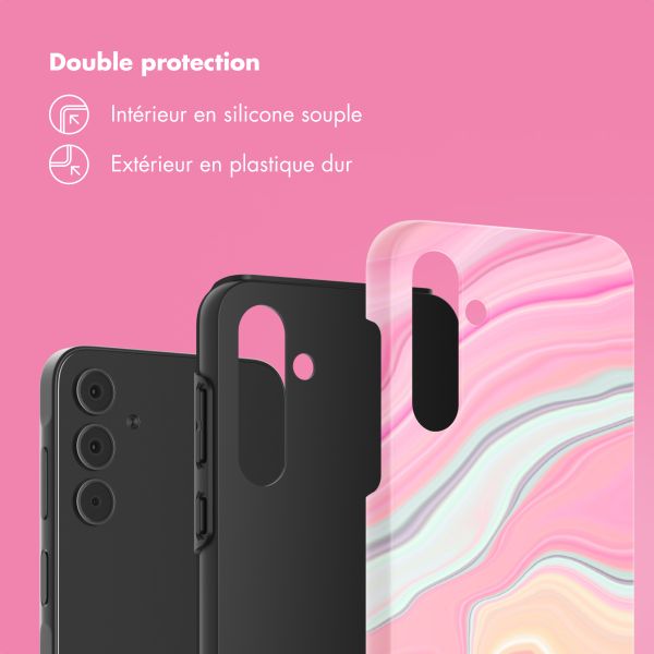 Selencia Coque arrière Vivid Samsung Galaxy A55 - Pastel Lipstick Marble