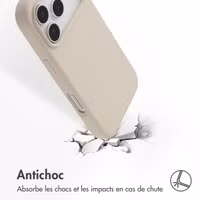 Accezz Coque Liquid Silicone avec MagSafe Apple iPhone 17 Pro - Stone