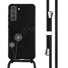 imoshion Coque design en silicone avec cordon Samsung Galaxy S21 FE - Dandelion Black