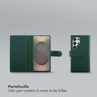 Selencia Étui portefeuille amovible Olyn avec MagSafe Samsung Galaxy S25 Ultra - Vert