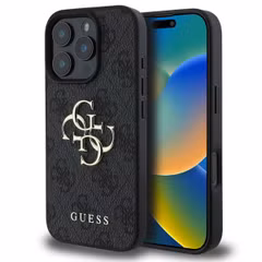 Guess Coque 4G Metal Logo Backcover Apple iPhone 16 Pro Max - Noir
