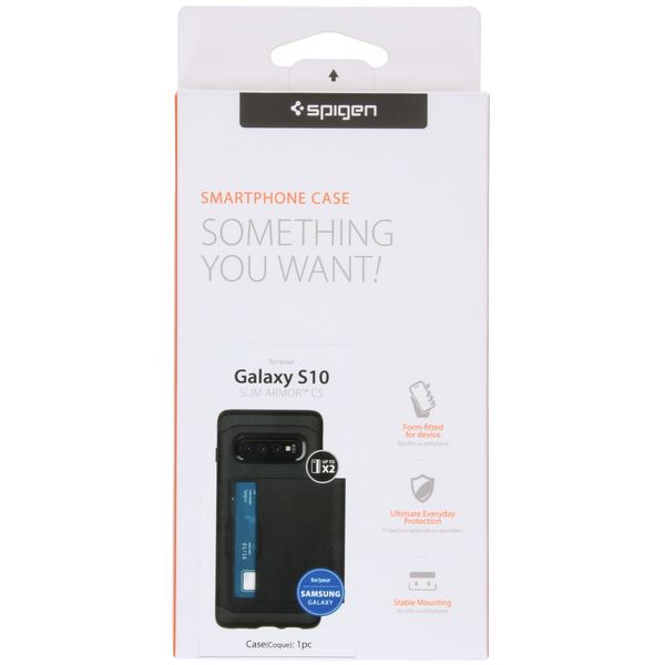 Spigen Coque Slim Armor CS Samsung Galaxy S10 - Noir