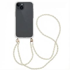 imoshion Coque avec dragonne + bracelet - Perles Apple iPhone 15 - Transparent