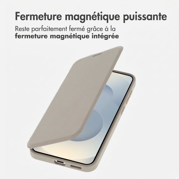 imoshion Bookcase transparente avec MagSafe Samsung Galaxy S25 / S24 - Beige