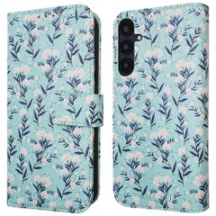 imoshion Étui de téléphone portefeuille Design Samsung Galaxy A25 (5G) - Blue Flowers