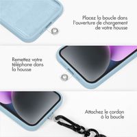 imoshion ﻿Cordon de téléphone universel taille unique - 10 mm d'épaisseur - Violet / Bleu