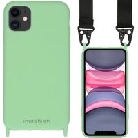 imoshion Coque couleur avec cordon - sangle en nylon iPhone 11 - Vert