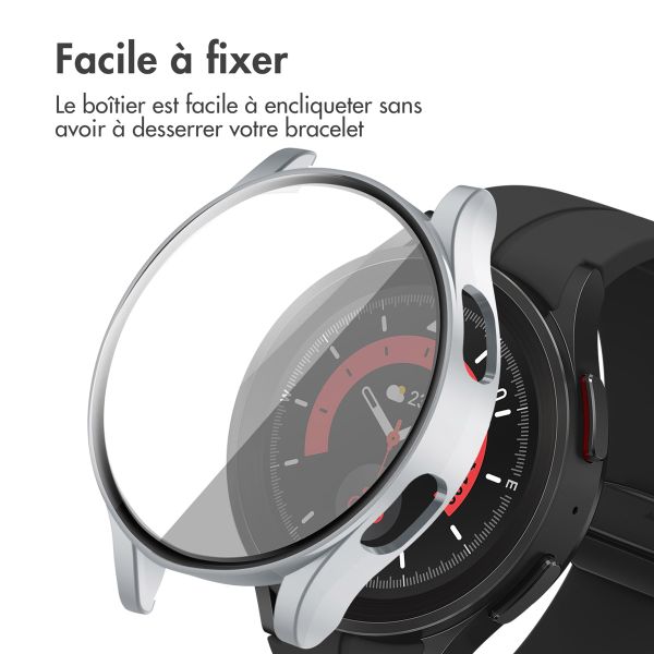 imoshion Coque rigide à couverture complète Samsung Galaxy Watch 4 40 mm - Argent