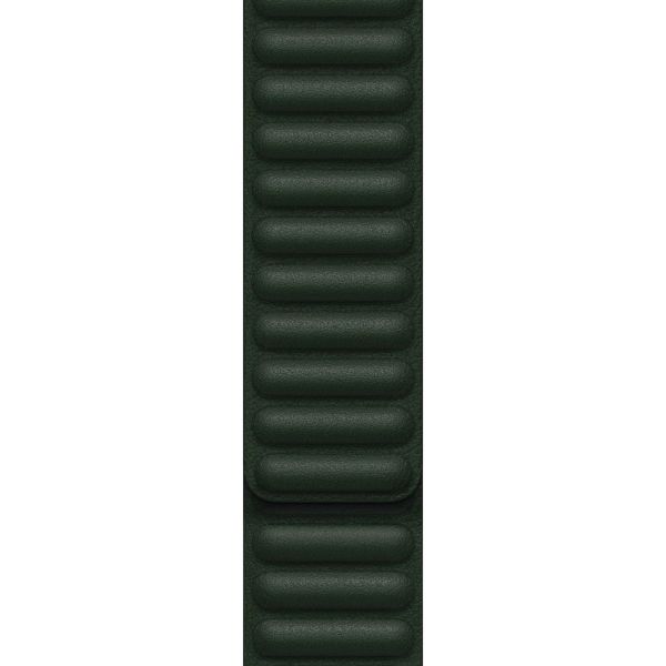 Apple Leather Link Apple Watch Series 1-10 / SE / Ultra (2) - 42/44/45/46/49 mm - Taille S/M - Sequoia Green