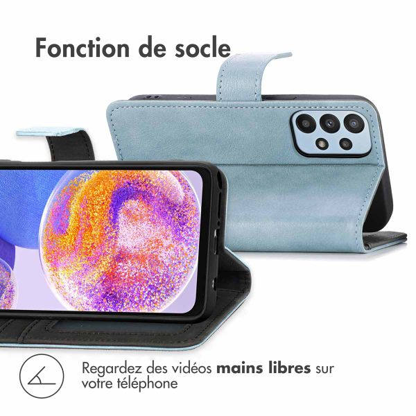 imoshion Étui de téléphone portefeuille Luxe Samsung Galaxy A23 (5G) - Bleu clair