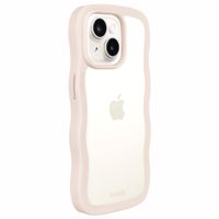 Holdit Coque Wavy iPhone 13/14/15 - Light Beige / Transparent