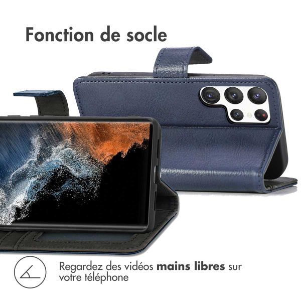 imoshion Étui de téléphone portefeuille Luxe Samsung Galaxy S23 Ultra - Bleu foncé