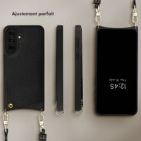 Selencia Coque de télephone Nova avec cordon et porte-cartes Samsung Galaxy A37 (5G) - Noir