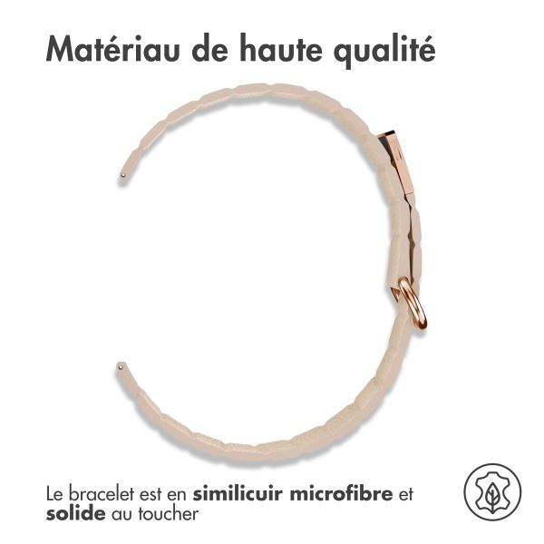 imoshion Bracelet en cuir magnétique  - Connexion universelle 22 mm - Beige