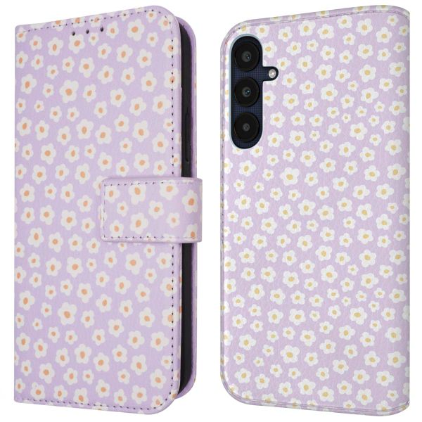 imoshion Étui de téléphone portefeuille Design Samsung Galaxy A35 - White Daisy