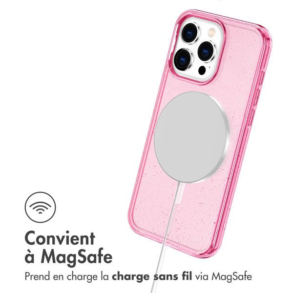 imoshion Coque Sparkle avec MagSafe iPhone 15 Pro - Rose