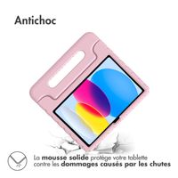 imoshion Coque kidsproof avec poignée iPad 10 (2022) 10.9 pouces - Rose clair