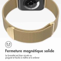 imoshion Bracelet magnétique milanais Apple Watch Series 1 - 11 / SE / Ultra (44/45/46/49 mm) - Taille M - Retro Gold