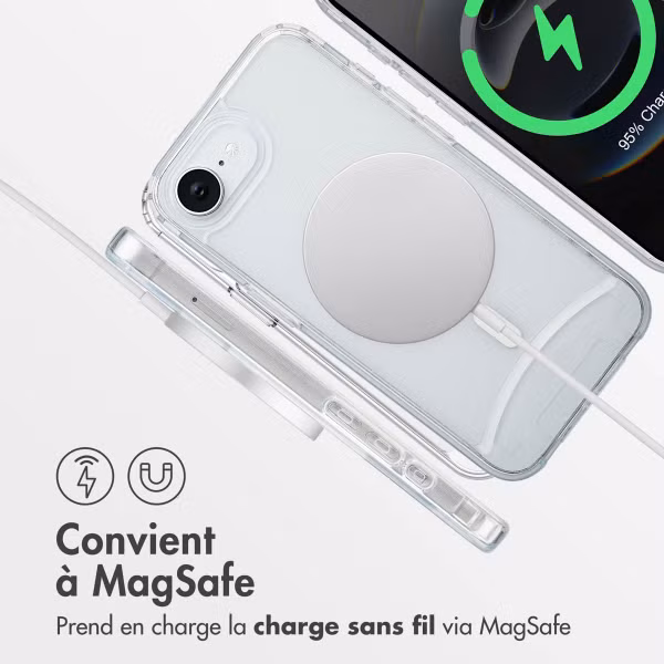 imoshion Coque MagSafe avec cordon amovible Apple iPhone 16e - Transparent