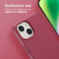imoshion Coque arrière Color avec cordon amovible et MagSafe Apple iPhone 14 - Raspberry