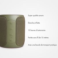 Selencia AquaPlay Enceinte Bluetooth - Enceinte sans fil - Étanche - Army Green