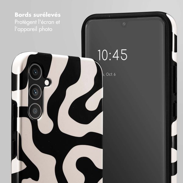 Selencia Coque arrière Vivid Tough Samsung Galaxy A34 (5G) - Art Wave Black