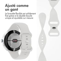 imoshion Bracelet en silicone Google Pixel Watch 3 - 45 mm - Taille S - Blanc