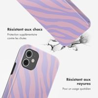 Selencia Coque arrière Vivid Tough iPhone 11 - Zebra Light Pink Lilac