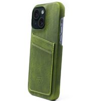 Wachikopa Coque Full Wrap C.C. avec 2 porte-cartes iPhone 15 - Forest Green