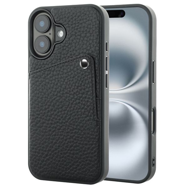 Selencia Coque Riva avec porte-cartes Apple iPhone 16 - Noir