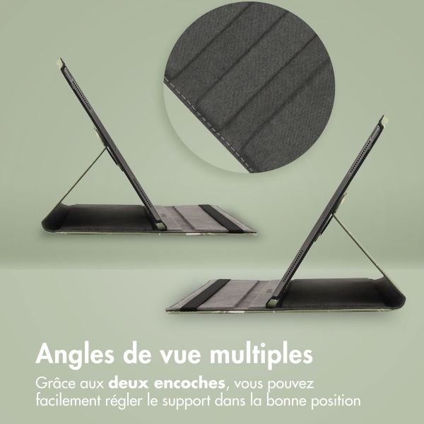 imoshion Coque tablette Design rotatif à 360° Apple iPad Pro 11 (2025) M5 / (2024) M4 - Green Flowers