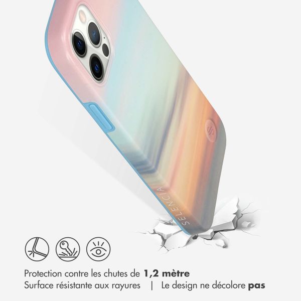 Selencia Aurora Coque Fashion iPhone 12 (Pro) - ﻿Coque durable - 100 % recyclée - Sky Sunset Multicolor